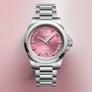 LONGINES 浪琴 Conquest 征服者機械女錶-34mm L3.430.4.99.6