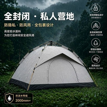 公園露營帳篷 沙灘帳篷 戶外徒步摺疊帳篷 便攜式帳篷 自動速開 野營帳篷 過夜室內帳