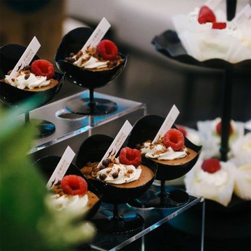 冰淇淋高腳慕斯蛋糕布丁杯酸奶一次性塑料杯子黑色婚禮創意甜品臺