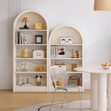 書櫃 學生書櫃簡約書架置物櫃家用客廳展示櫃網紅落地立式臥室儲物櫃子S0128快速出貨