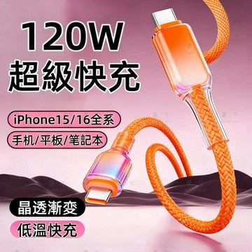 加粗不彎折 冰晶甲 快充線 適用於 蘋果 iPhone 17 16 15 Pro Max 三星 OPPO USB 充電線