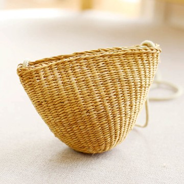 夏季斜跨草編包 手機零錢鑰匙包迷你小包1入