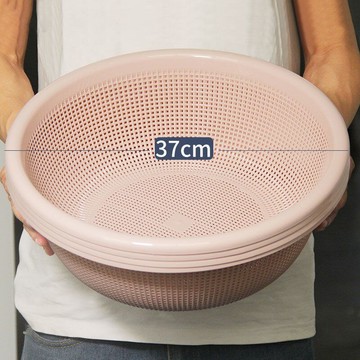 圓形鏤空洗菜籃塑料籃子廚房用品洗菜盆水果籃漏網籃瀝水籃收納籃