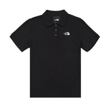 The North Face 北臉 短袖上衣 女 POLO衫 W S/S LOGO POLO 黑 NF0A8FZUJK3