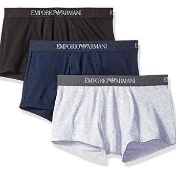 EMPORIO ARMANI 時尚黑藏青灰四角內著混搭3件組(預購)