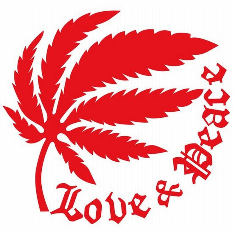 ヘンプ 車 ステッカー かっこいい おしゃれ Hemp レゲエ おもしろ カーステッカー シール Love Peace Reggae オリジナル デザイン 22 通販 Lineポイント最大get Lineショッピング