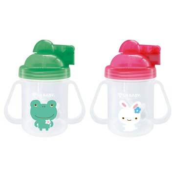 優生彈跳吸管練習杯240cc綠/粉(顏色隨機出貨)