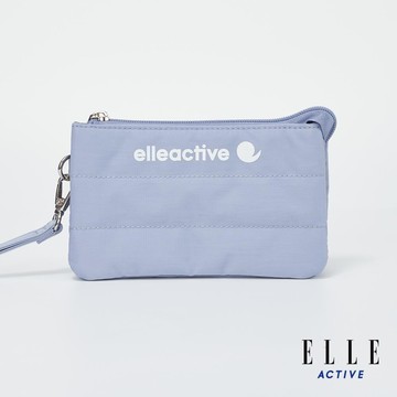 ELLE ACTIVE-蓬蓬雲朵系列 Puffy三層零錢包/手腕包-雲霧藍