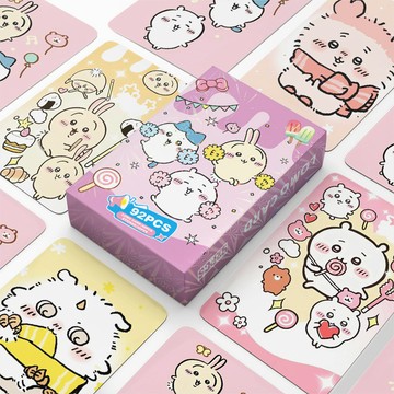 吉伊卡哇92張收藏小卡Chiikawa照片卡吉伊卡哇迷你貼紙LOMO卡賀卡 吉伊 烏薩奇 小八 桃子