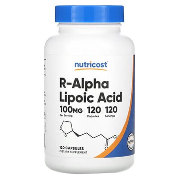 Nutricost, R-α-硫辛酸，100 毫克，120 粒膠囊