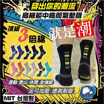 <棉著小屋>台灣製*消臭天然棉 3倍棉量 足弓襪 中高筒潮流提耳 運動襪 壓力襪 ! 除臭襪 足弓運動襪