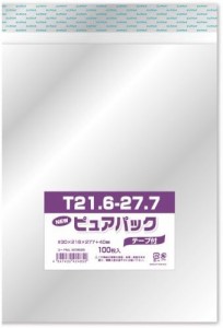 エスティシー 透明 袋 ピュアパック テープ付 封筒角3サイズ 100枚入