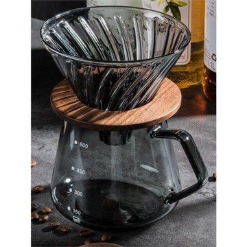 咖啡分享壺高硼硅玻璃無鉛咖啡壺手工打造v60滴漏咖啡壺咖啡分享