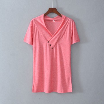 女裝短袖修身純色青春T恤衫顯瘦氣質上衣服潮