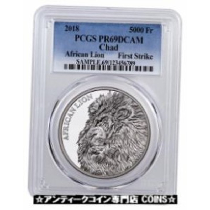 アンティークコイン コイン 金貨 銀貨 Republic Chad African Lion oz