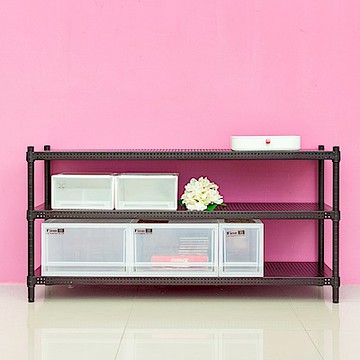 dayneeds 沖孔 120x45x60cm 三層收納架(烤漆黑) 層架/置物架/儲藏架