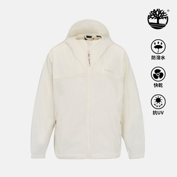 Timberland 女款白色寬版多功能防曬外套|A42CFCM9