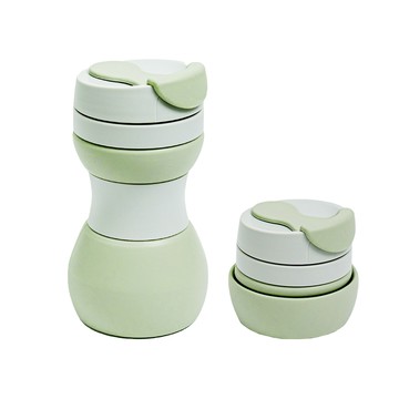 限時優惠【仁舟淨塑】矽密咖啡杯_森情綠2.0版| 矽膠摺疊杯/環保杯/隨行杯