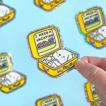 鏤空貼紙 - 我需要假期