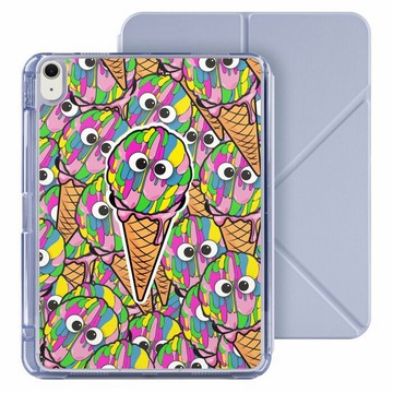Ryan San 冰淇淋  iPad Air 11/pro13可拆式防摔透明筆槽摺套ipad
