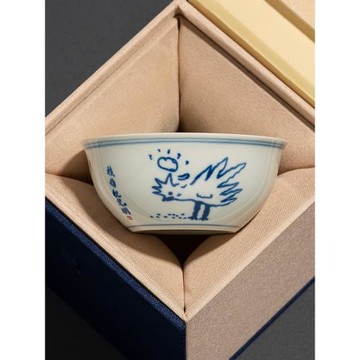 神鳥鳳凰圖茶杯創意陶瓷茶杯個人專用中式主人杯家用品茗喝茶杯子