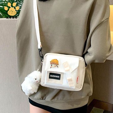 日系單肩包 軟妹少女斜挎包包女2025新款 潮百搭學生ins帆布小挎包 ws7311ws8051