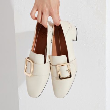 【值播間秒拍199】默認瑕疵 高跟樂福鞋女2098