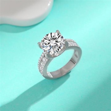 現貨+預購 頂級莫桑鑽石戒指925純銀戒指婚戒女鑽戒子求婚戒情人節禮物-3克拉豪鑲滿鑽74lp77【獨家進口】【米蘭精品】