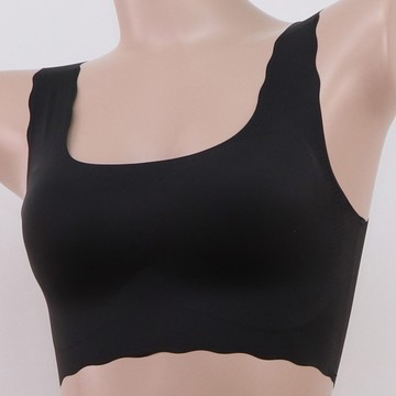 【WACOAL華歌爾】gococi M-LL 無鋼圈內衣(黑)套穿式無痕親膚-NB9608BL