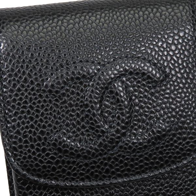 シャネル CHANEL シガレットケース ココマーク ブラック キャビア