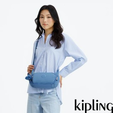 『牛角包』Kipling (網路獨家款)復古藍輕巧多袋側背包-GABBETTE S