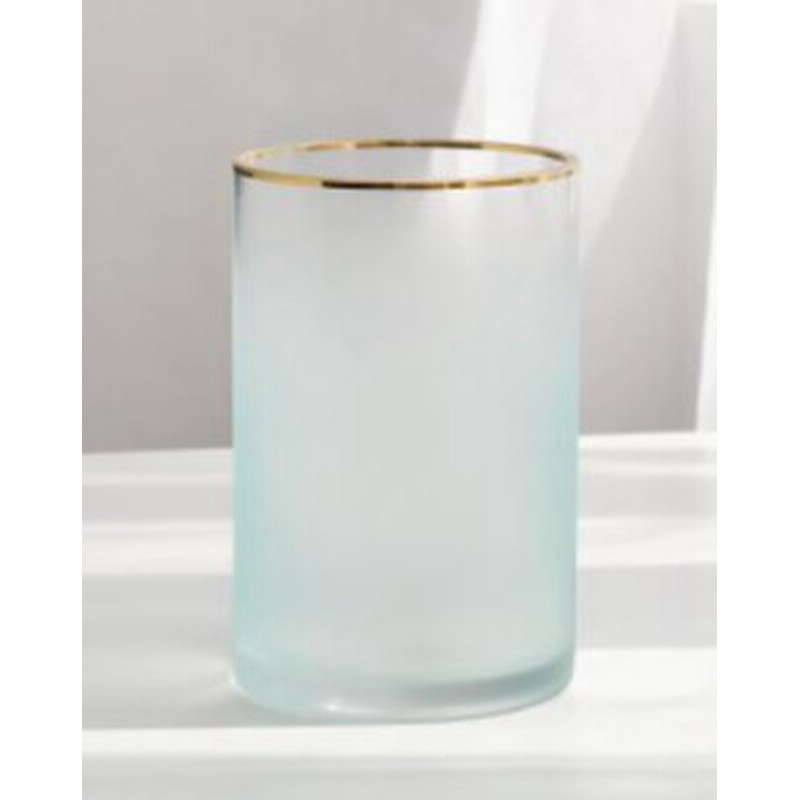 フラワーベース すりガラス風 グラデーション 金縁 ショート ブルー 通販 Lineポイント最大1 0 Get Lineショッピング