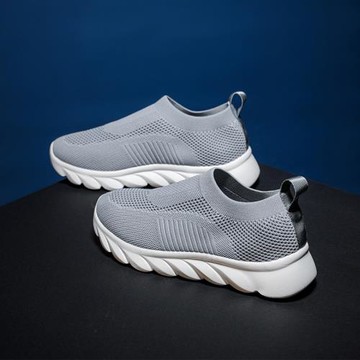 一腳蹬女鞋秋季單網面襪子鞋透氣媽媽鞋布鞋老北京軟底中老年舒適