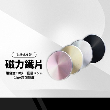 磁力鐵片 鋁合金CD紋手機貼片 磁性支架引磁片鐵片 直徑3.3公分
