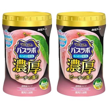 Hakugen 白元濃厚型香氛保濕水蜜桃入浴劑 舒緩疲勞  600g  2瓶