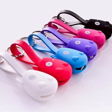 樂活E棧 IPhone6/IPhone7 超萌迷你哞 多款手機傳輸充電線  顏色隨機  1個