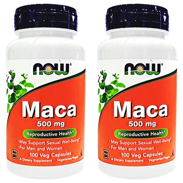 NOW Foods MACA瑪卡膠囊 500mg  100顆  0.6g  2罐