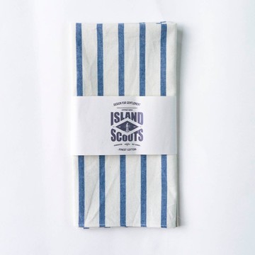 ISLAND SCOUTS 男Bandana復古條子方巾 日本進口老機織全棉面料