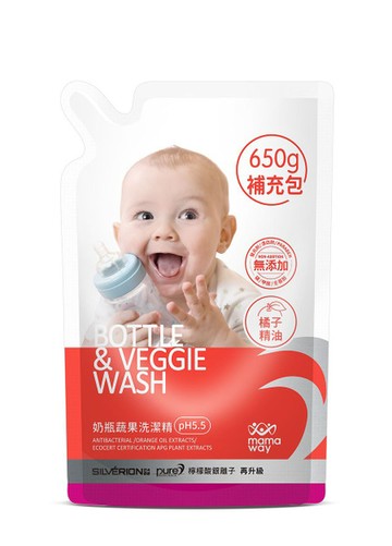 【Mamaway】奶瓶蔬果洗潔精(650ml補充包)