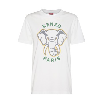 Kenzo - White Multicolour Cotton Varsity Jungle T-shirt
