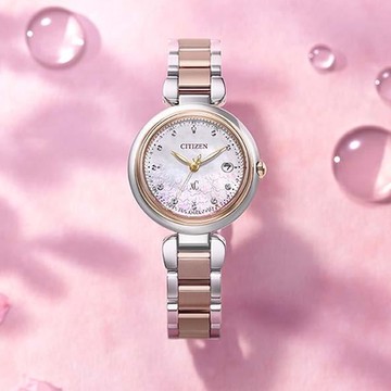 CITIZEN 星辰 XC 櫻吹雪限定 鈦 光動能電波女錶 雙12購物節 送禮首選 ES9465-68W
