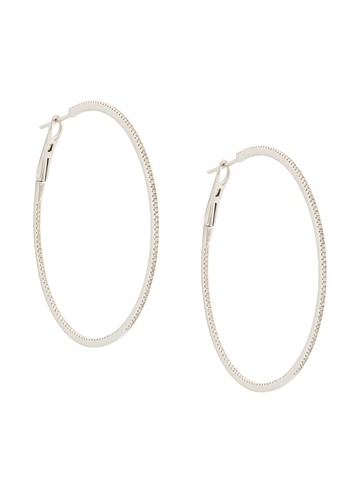Dana Rebecca Designs - 14kt white gold diamond hoops - women - Diamond/14kt White Gold - One Size - Silver