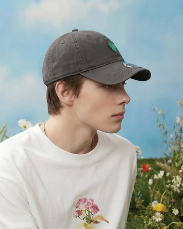 369Lab / 心形小花刺繡章 Dad Cap / 水洗軟頂復古棒球帽