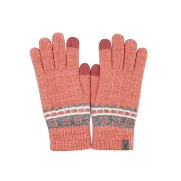 CB女皮標雪花觸控雙層手套-多色任選