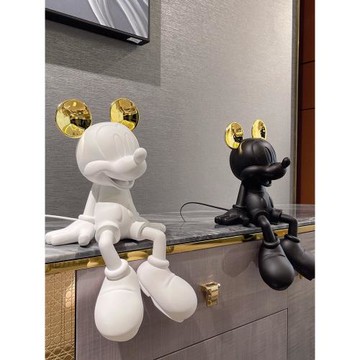 Delienne坐姿米奇公仔手辦居家客廳輕奢裝飾INS網紅老鼠擺件禮物