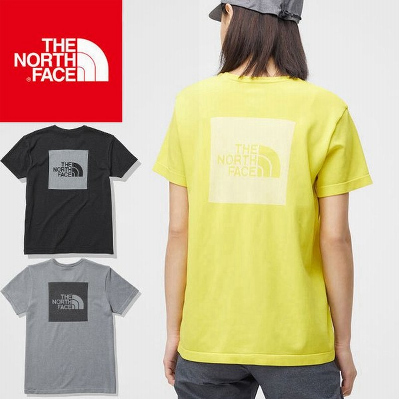 ザ ノースフェイス The North Face Tシャツ レディース Ntw ショートスリーブジャカードスクエアロゴクルー 丸首 半袖 カットソー 可愛い 吸水 速乾 黒 灰 通販 Lineポイント最大0 5 Get Lineショッピング