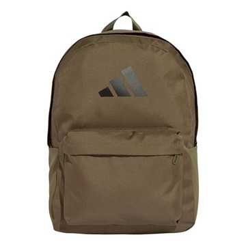 adidas Classic 3 Bar Logo Backpack 'Olive Strata Black'