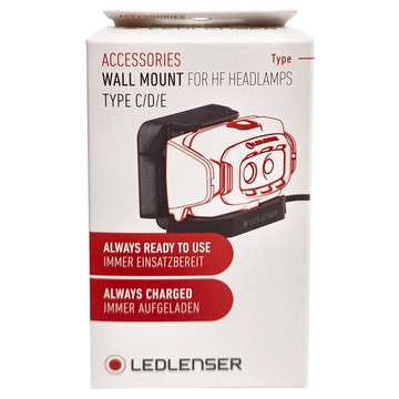 LEDLENSER 萊德雷神 HF頭燈壁掛充電配件 Type E 適用於HF8R Core Work Signature  黑色  1個