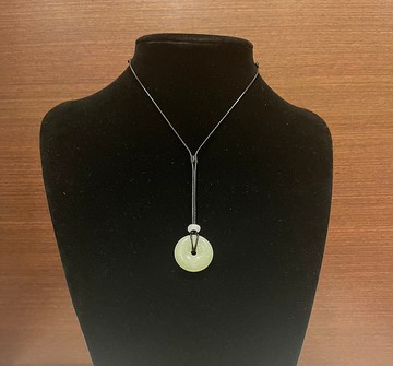 平安扣翡翠吊墜項鍊 緬甸玉 無優化 天然A貨翡翠 潤白翡翠