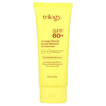 Trilogy, Omega 加強全粹礦物質抗曬霜，SPF 60+，2.5 液量盎司（75 毫升）